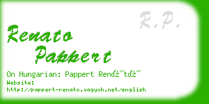 renato pappert business card